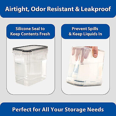 42 Mega Pack Plastic Stackable Food Containers with Airtight Lids, Leak Proof & Freezer