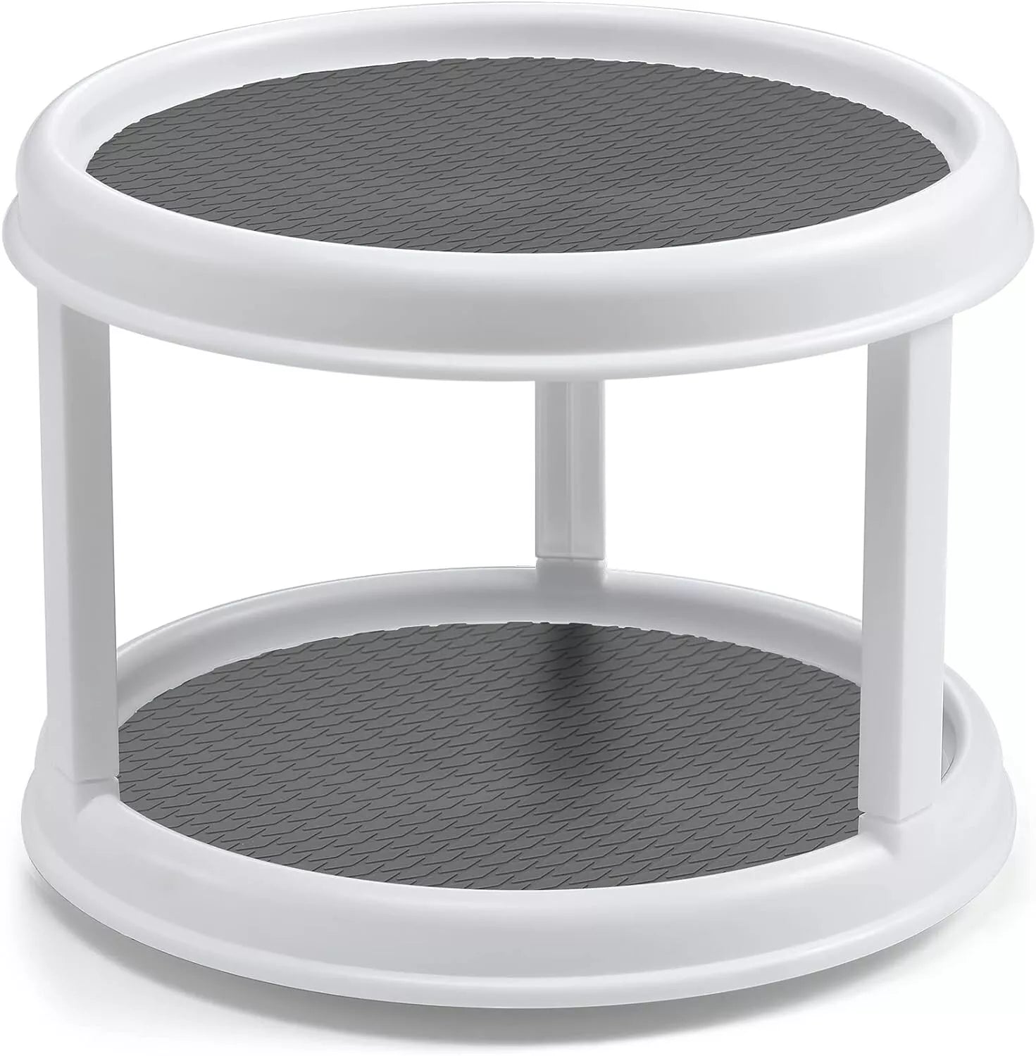 2-Tier Lazy Susan Turntable Organizer – 360° Rotating Spice Rack for Kitchen Cabinets