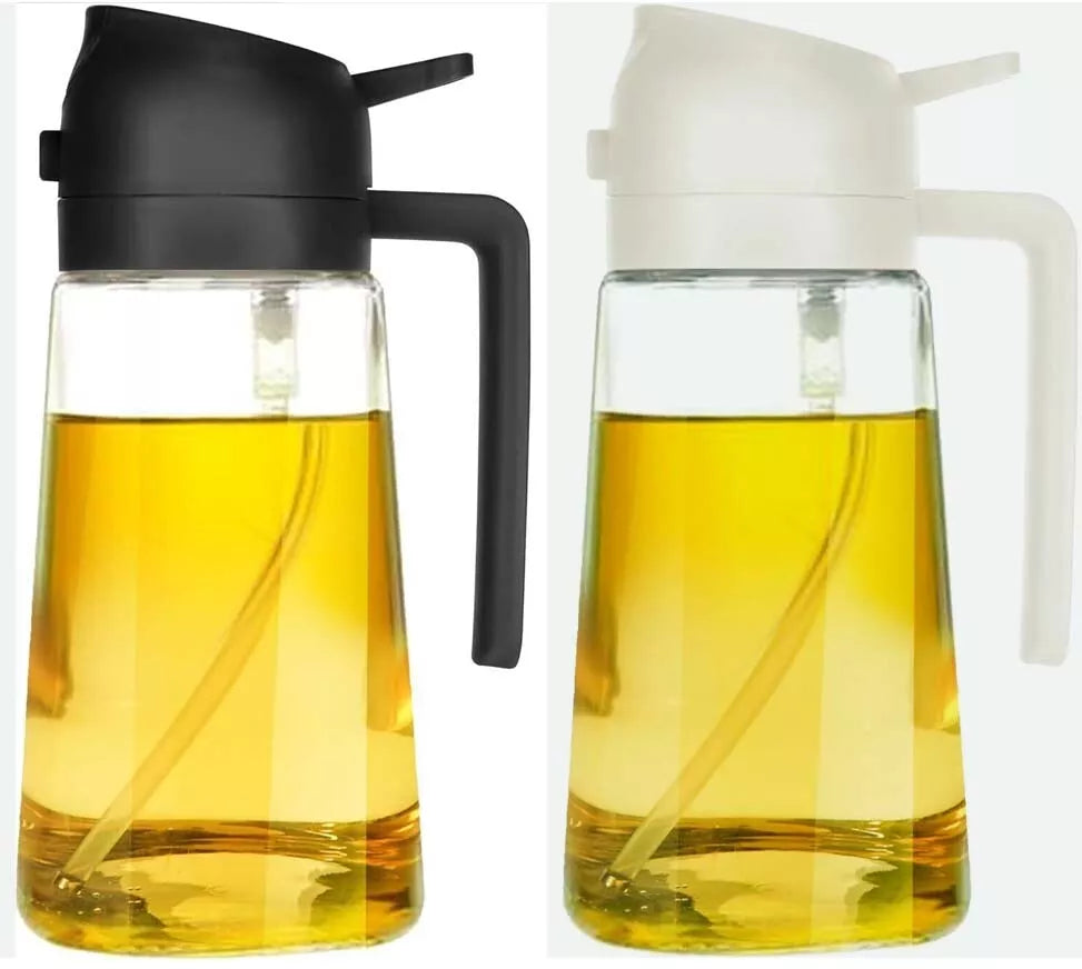 2 in 1 Oil Dispenser And Oil Spray  Bottles- 16Oz