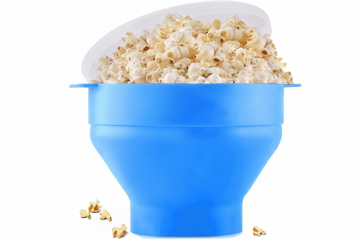 Collapsible Silicone Popcorn Popper – 2.5-Quart Microwave Bowl
