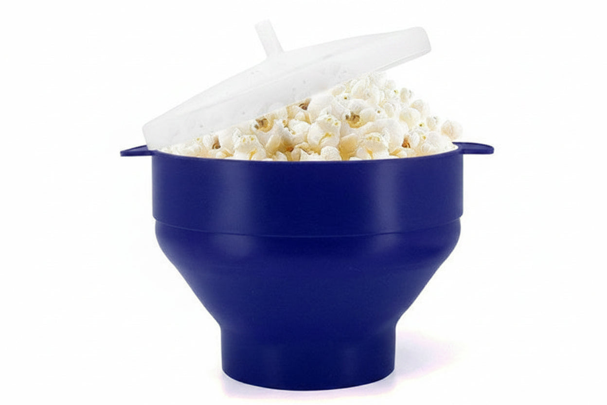 Collapsible Silicone Popcorn Popper – 2.5-Quart Microwave Bowl