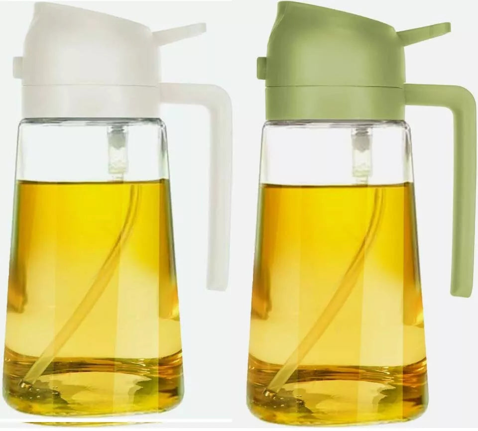 2 in 1 Oil Dispenser And Oil Spray  Bottles- 16Oz