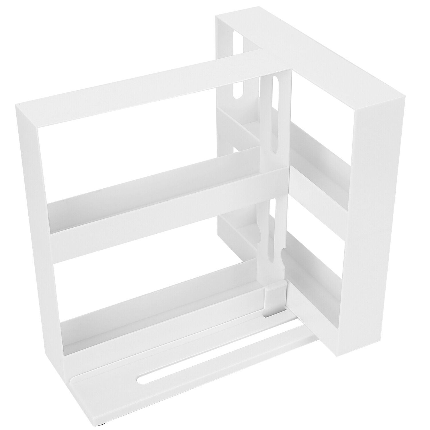 2-Tier Rotating Spice Rack Organizer – Multi Function Kitchen Cabinet Storage Shelf