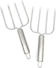 Set Of 2 Stainless Steel Turkey, Roast Or Ham Lifters 