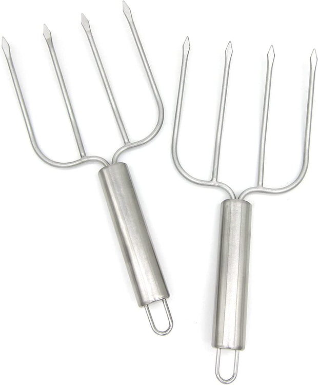 Set Of 2 Stainless Steel Turkey, Roast Or Ham Lifters 