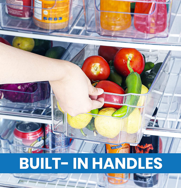 Set of 8 Pantry Organizers For Refrigerator Freezers, Kitchen Countertops and Cabinets
