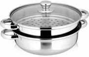 2 Piece Stainless Steel Stack and Steam Pot Set  With Lid