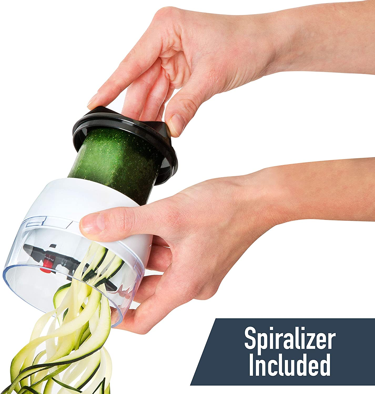 Fullstar - Mandoline Slicer, Cheese Grater, Vegetable Spiralizer - with Peeler Spiralizer Juicer & Julienne Cutter - 11-in-1, White