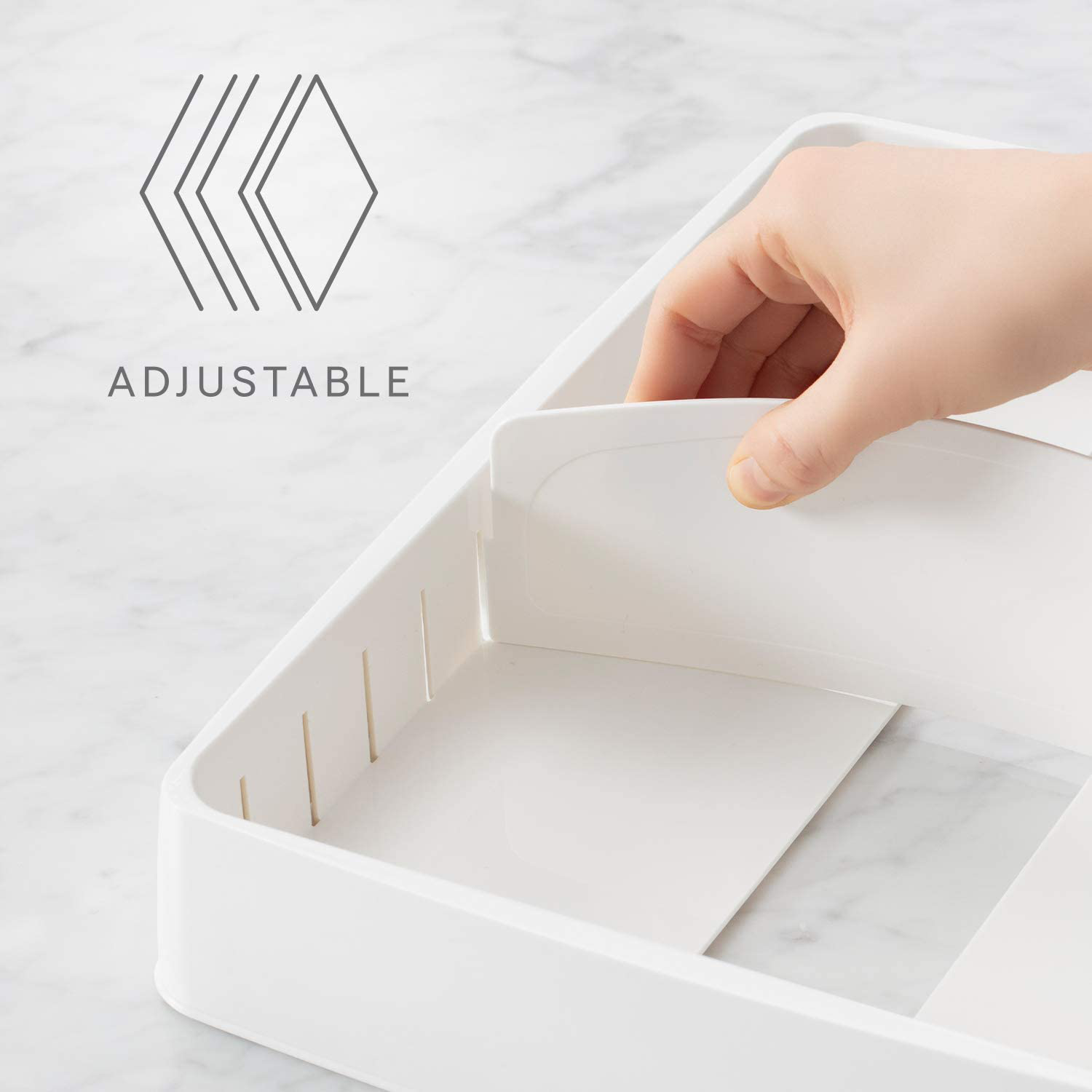 Food Container Lid Organizer, Large, Adjustable Plastic Lid Storage for Kitchen Cabinets