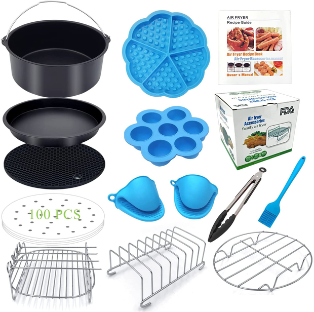 7 Inch OR 8 Inch Air Fryer Accessories Set - 12 Pcs