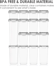 15 pcs Airtight Food Storage Containers Set with Lids, ,Include 24 Labels