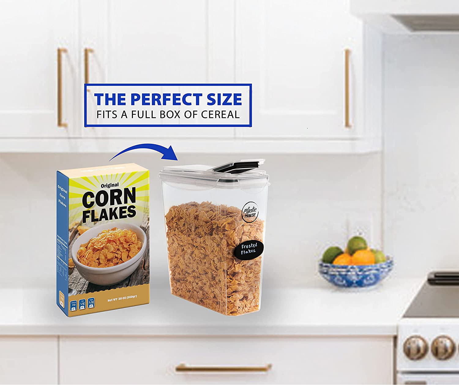 4L Airtight Food Storage Container Set – BPA Free Stackable Pantry Organizer with Locking Lid