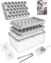 66 Round Ice Cubes Tray, round Ice Trays for Freezer with Lid, Ice Buckets Tongs & Scoop 