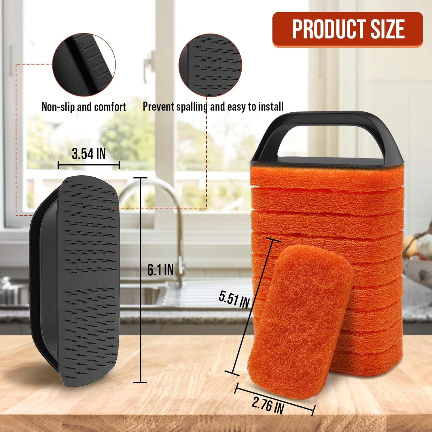 6 Or12-Piece kitchen & Flat Top Grill Cleaning Brush Kit for Blackstone