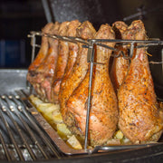  Premium Stainless Steel Chicken Leg Rack for Grill with Drip Tray 