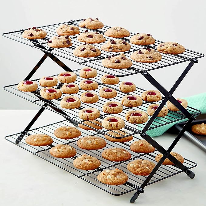 3-Tier Folding, Collapsible Cooling  Rack- Collapse for Easy Storage