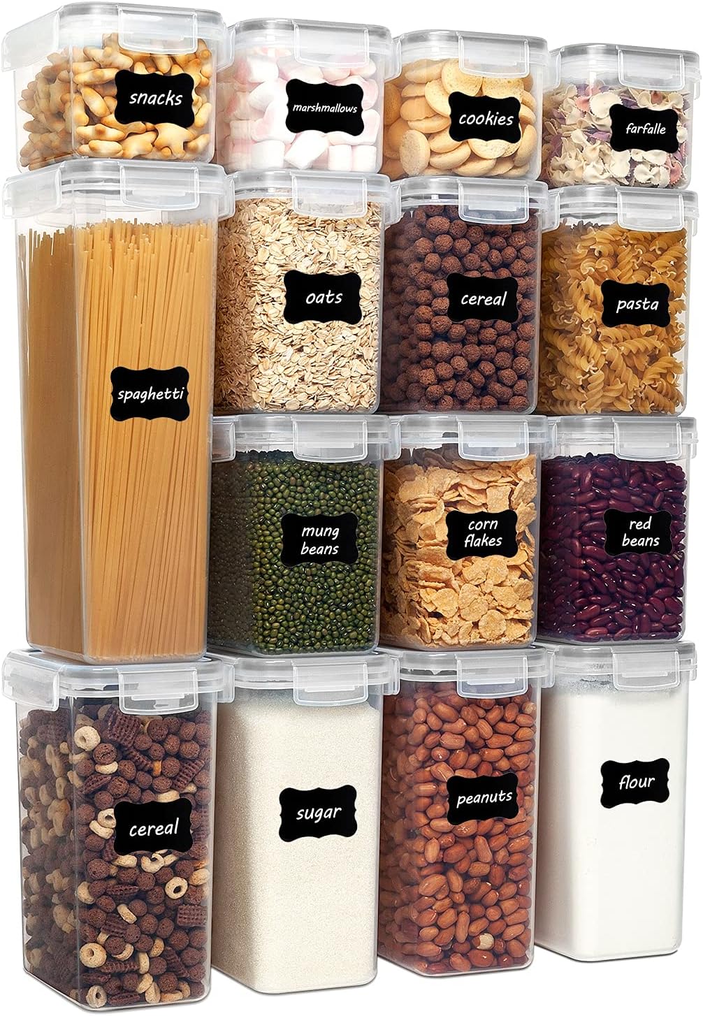 Food Storage Containers Airtight with Lids for Kitchen Pantry