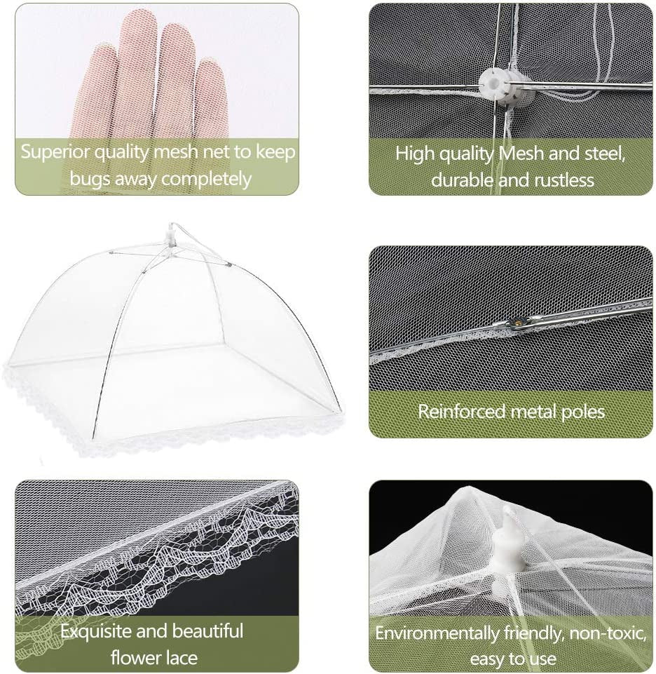 Reusable and Collapsible 3 or 6 Pack Food Covers 