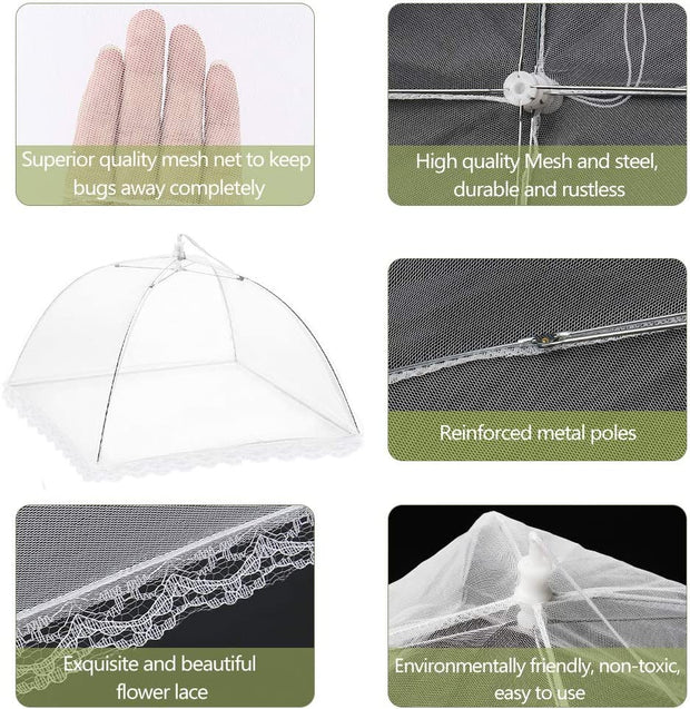 Reusable and Collapsible 3 or 6 Pack Food Covers 