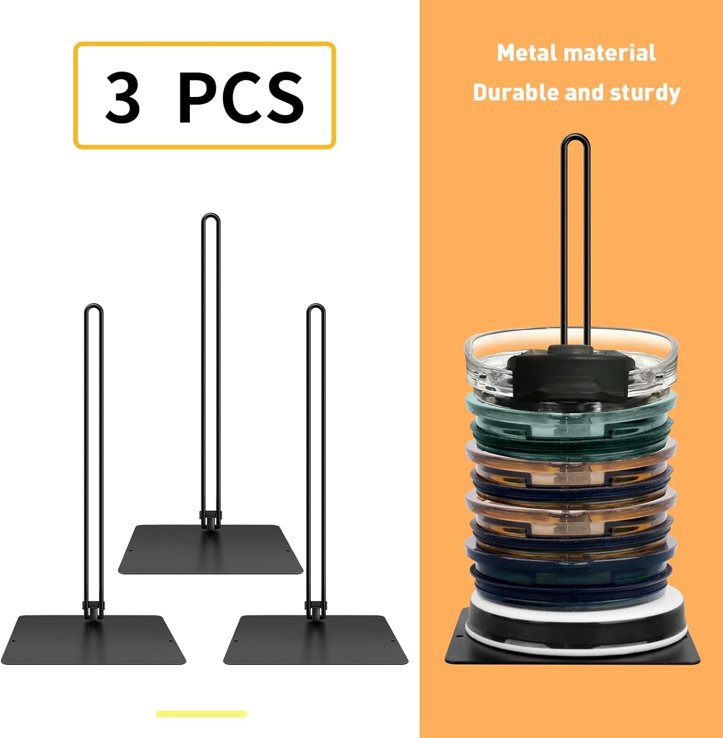 3PC Stacking Tumbler Lid Organizer 