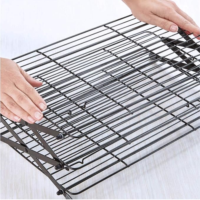 3-Tier Folding, Collapsible Cooling  Rack- Collapse for Easy Storage