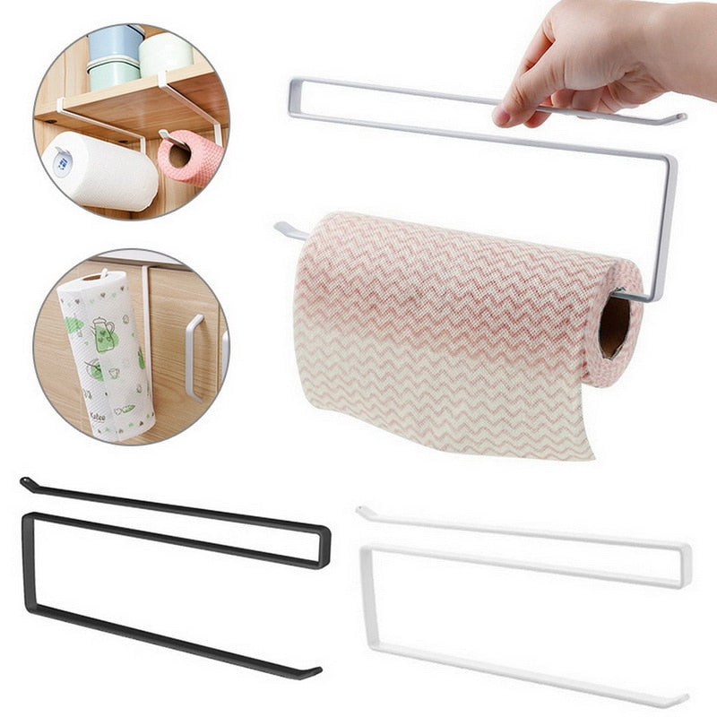 Paper Roll Towel Holder Stainless Steel Racks Under Drawer Cabinet