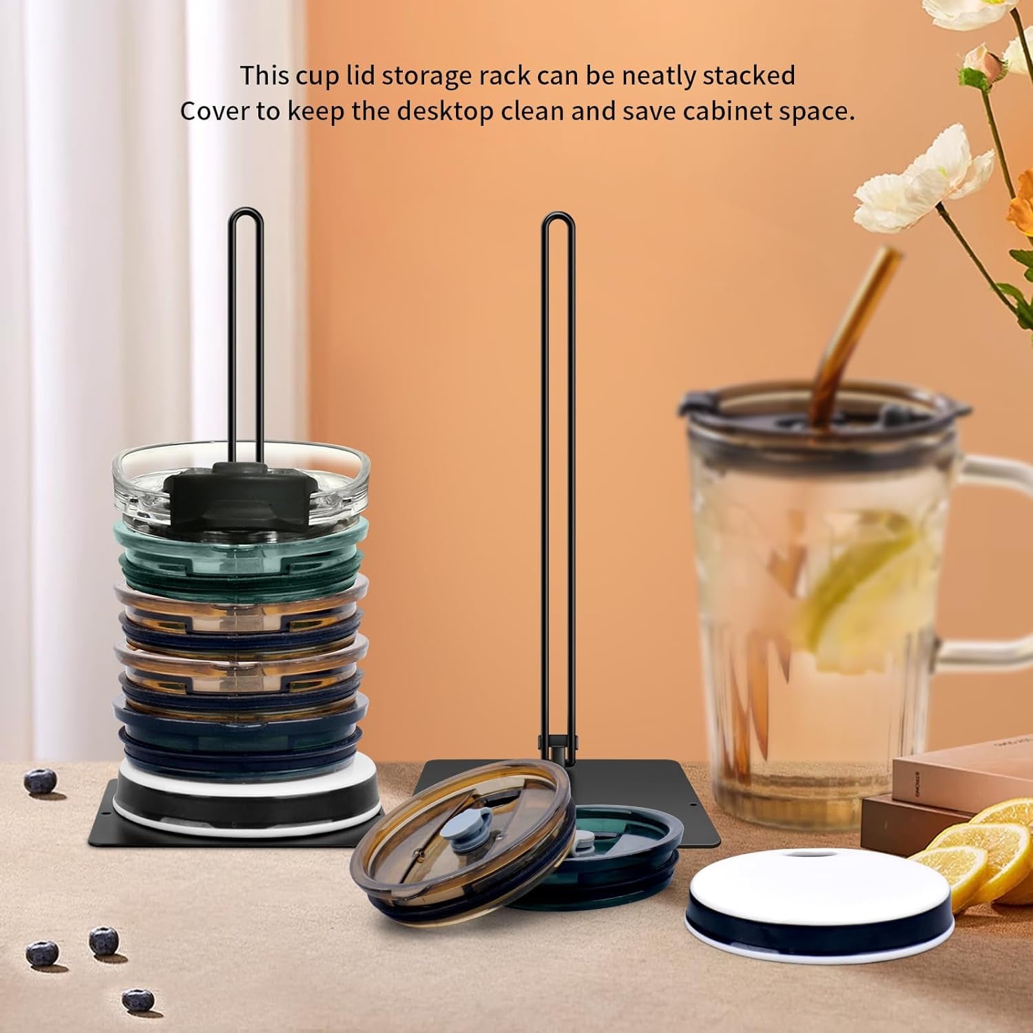 3PC Stacking Tumbler Lid Organizer 