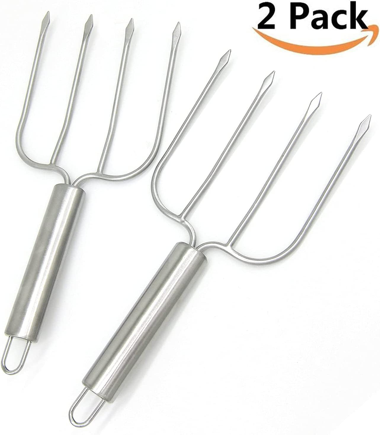 Set Of 2 Stainless Steel Turkey, Roast Or Ham Lifters 