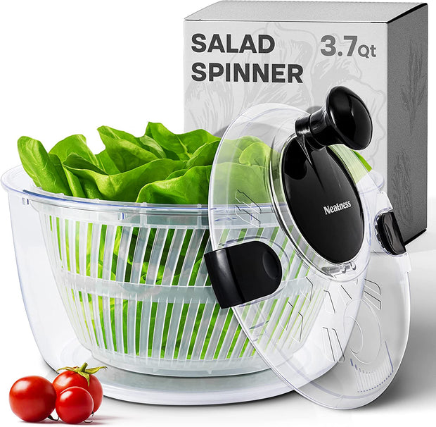 Large Salad Spinner with Drain, Bowl, and Colander 
