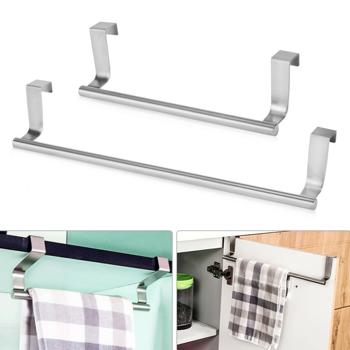 Under Cabinet Paper Towel Holder – Stainless Steel Kitchen Roll Hanger Rack Organizer