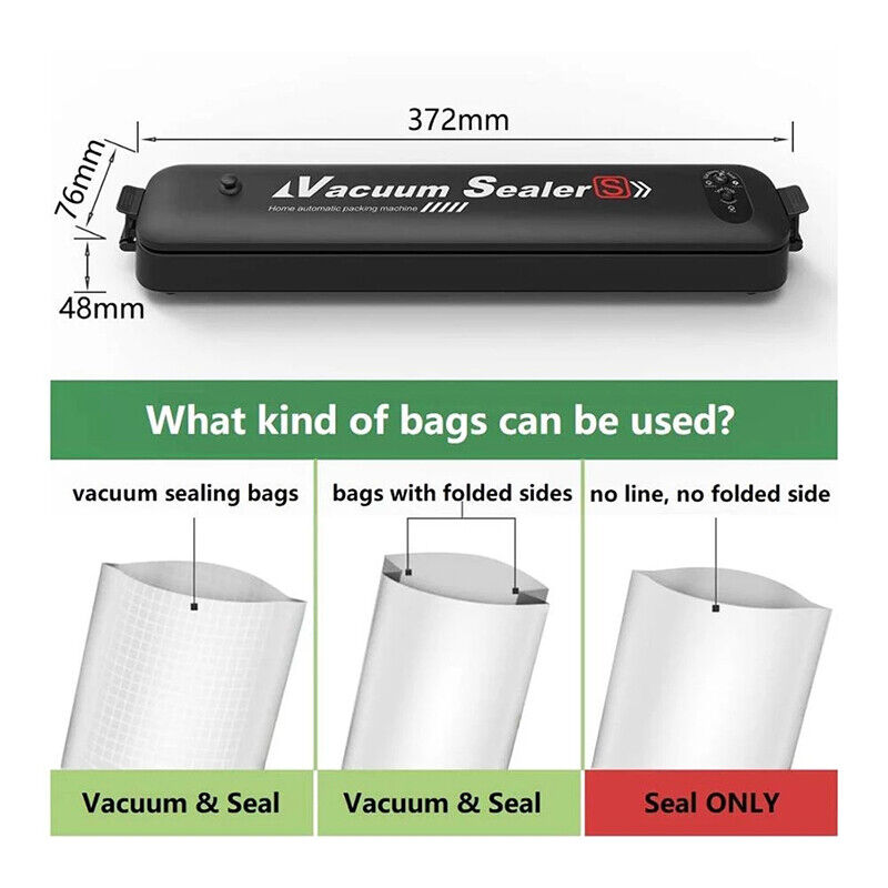 Automatic Vacuum Sealer Machine – Food Saver Sealing System with Vacuum Seal Bags