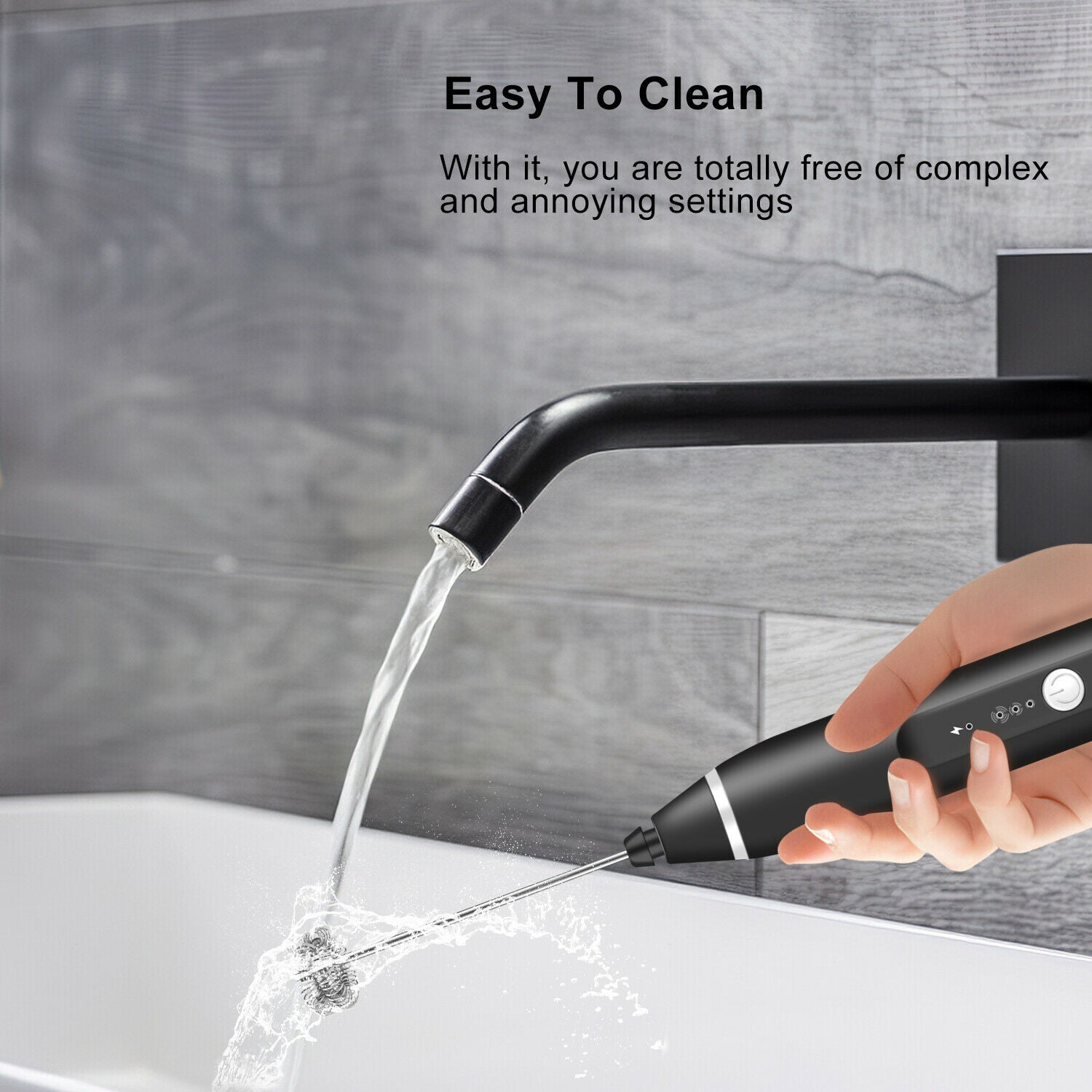 USB Rechargeable Milk Frother Wand – 3-Speed Handheld Coffee Foam Maker & Egg Beater