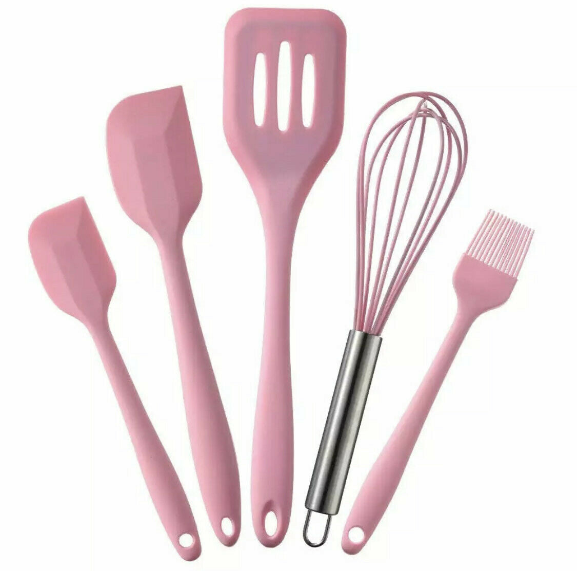 5-Piece Silicone Spatula Set – Heat Resistant Nonstick Kitchen & Baking Utensils