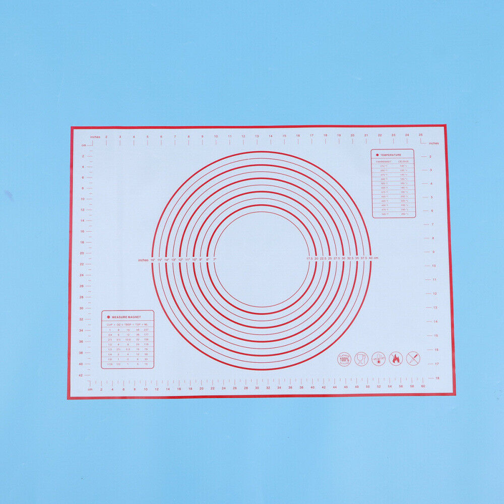 Extra Large Silicone Baking Mat with Measurements – Non Stick Pastry Dough Rolling Mat 20” x 28