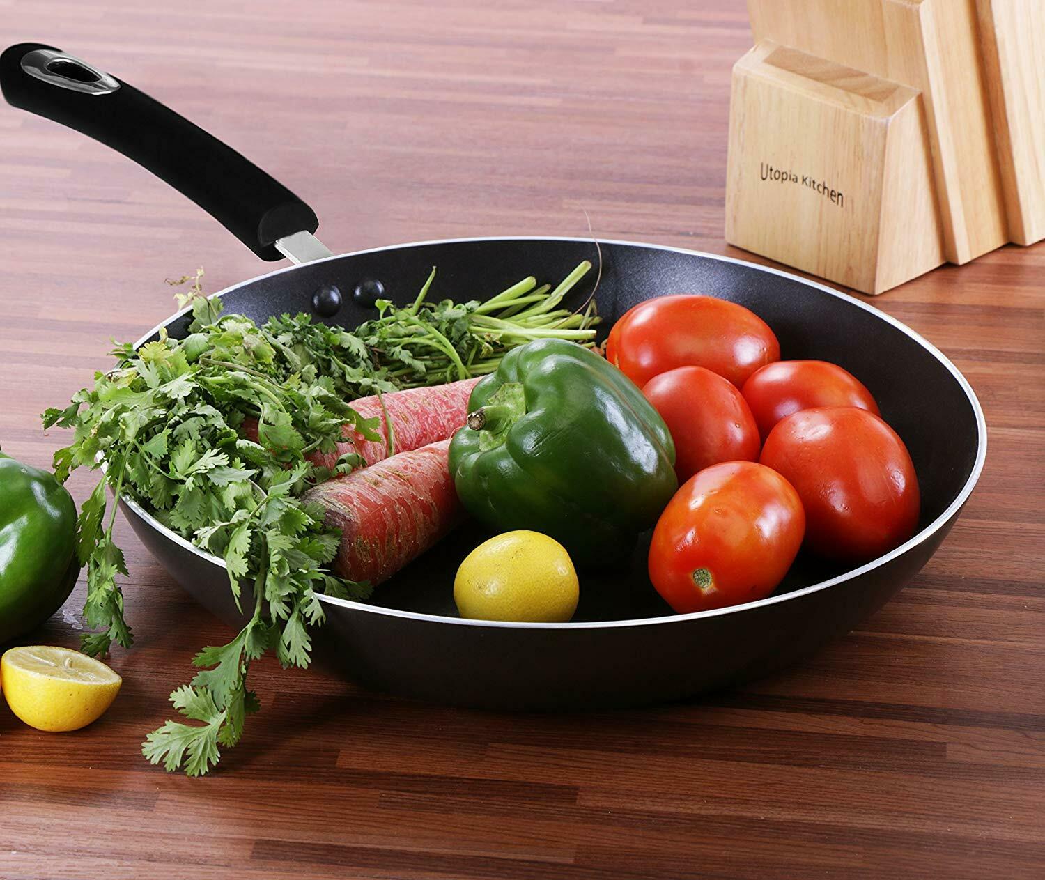 Utopia Kitchen Nonstick Frying Pan Set - 3 Piece Induction Bottom - 8 Inches, 9.5 Inches and 11 Inches