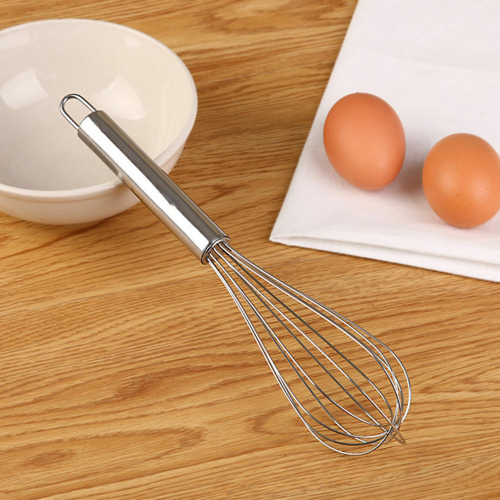 3-Piece Stainless Steel Balloon Whisk Set – Professional Wire Egg Beaters for Baking & Cooking