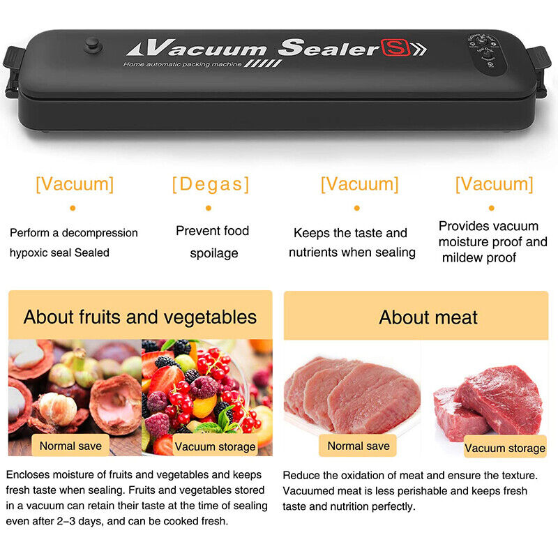 Automatic Vacuum Sealer Machine – Food Saver Sealing System with Vacuum Seal Bags