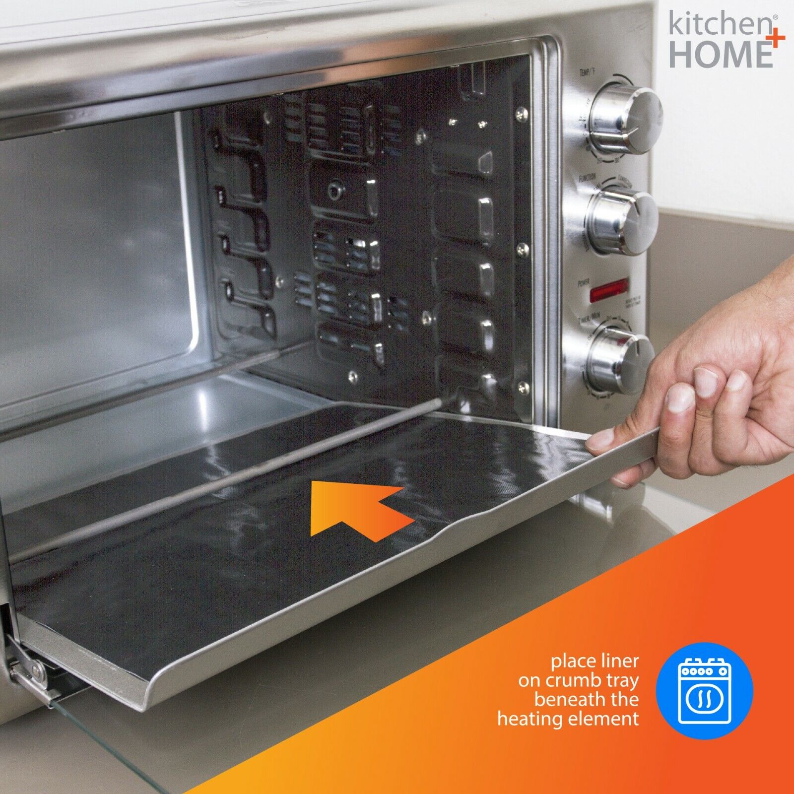 Nonstick Toaster Oven Liner -  Heavy Duty Teflon Reusable BPA Free Baking Mat