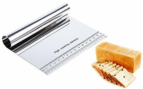 Professional Quality Heavy Duty Multi-Purpose Stainless Steel Bench Scraper, Chopper, Cutter