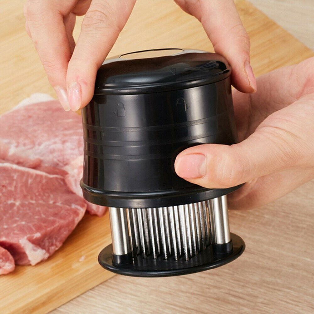 56-Blade Stainless Steel Meat Tenderizer Tool – Heavy Duty Needle Tenderizer for Steak, Beef & Chicken