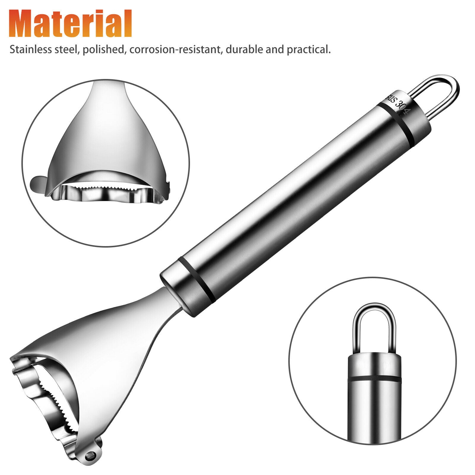 Stainless Steel Corn Peeler & Cob Stripper – One-Step Corn Kernel Cutter Remover Tool