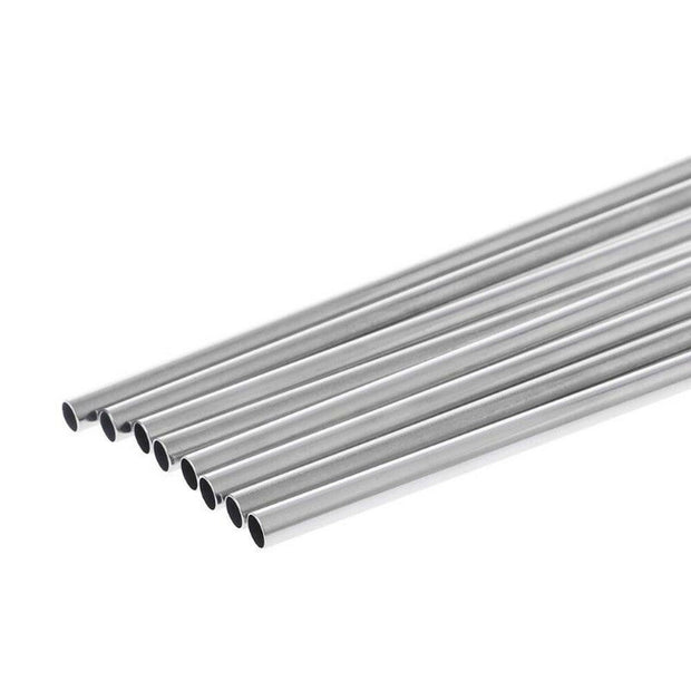 8 Pcs Stainless Steel Metal Drinking Reusable Straws + Cleaner Brush Kit