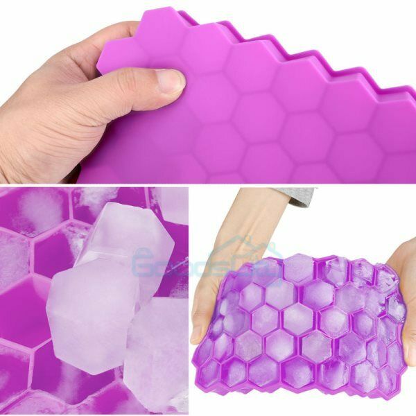 74 Case Silicone Ice Cube Tray With Lids 2-Pack