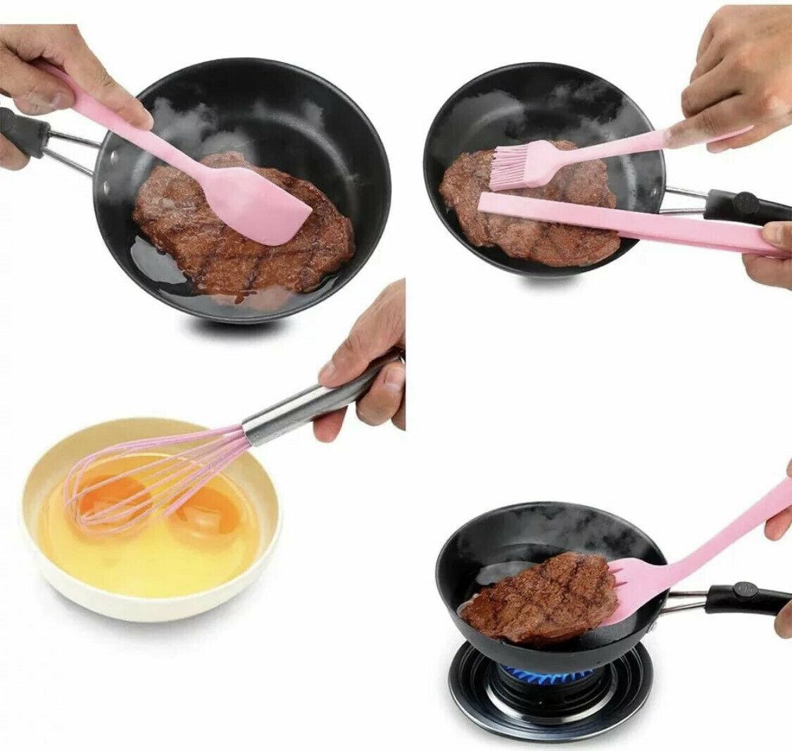 5-Piece Silicone Spatula Set – Heat Resistant Nonstick Kitchen & Baking Utensils
