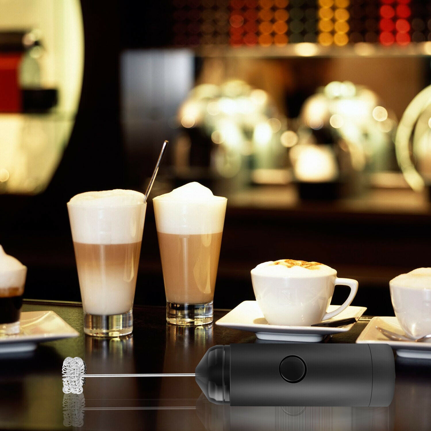 USB Rechargeable Milk Frother Wand – 3-Speed Handheld Coffee Foam Maker & Egg Beater