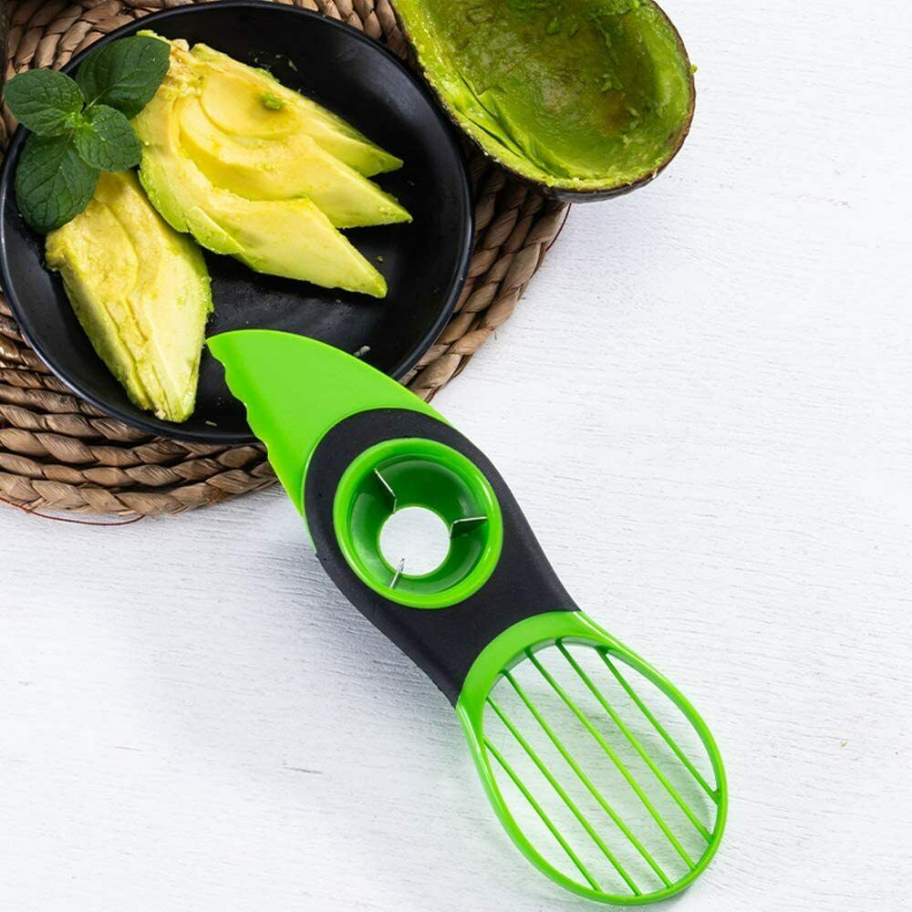 3-in-1 Avocado Slicer Tool – Fruit Cutter, Pitter & Peeler Kitchen Gadget