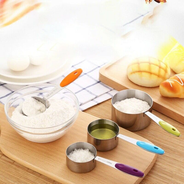 10PCS Stainless Steel Measuring Cups and Spoons Set