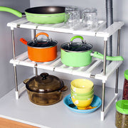 2-Tier Under Sink Rack, Adjustable Shelf Storage Organizer