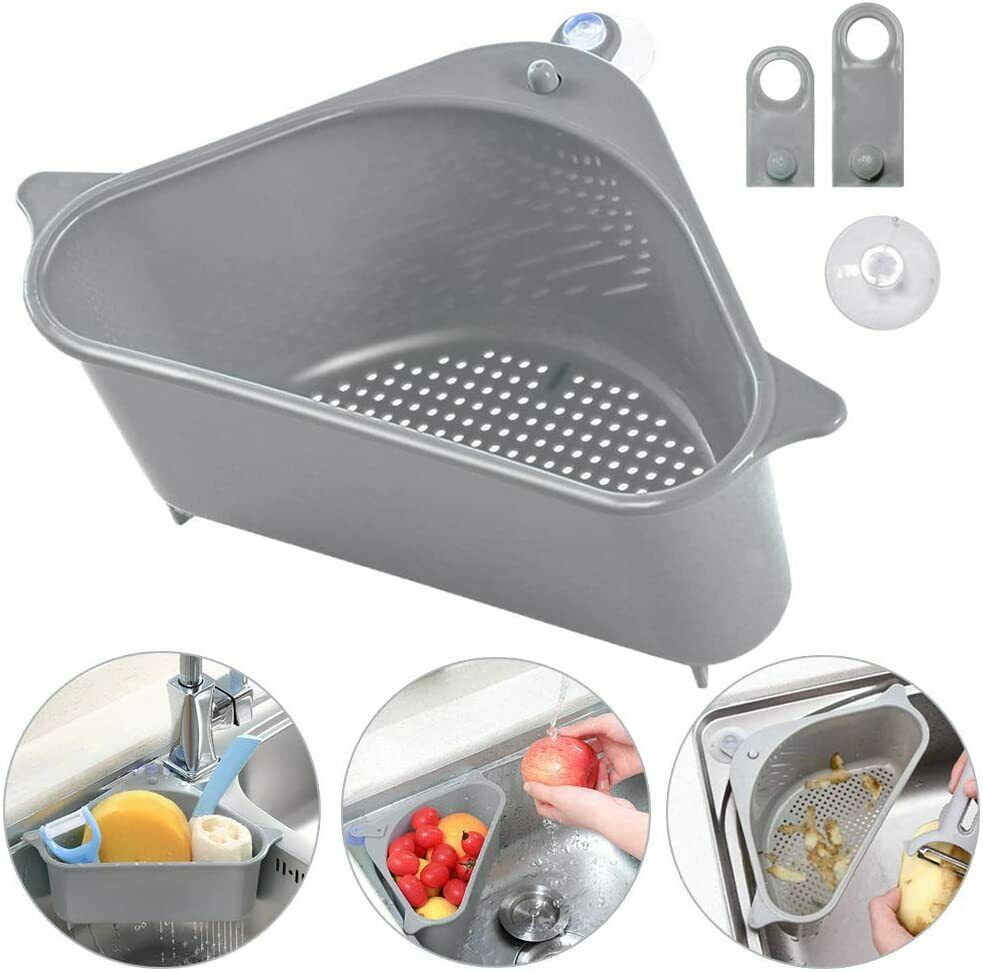 2PC Sink Drain Filter, Sponge Storage, Strainer, Basket And Organizer