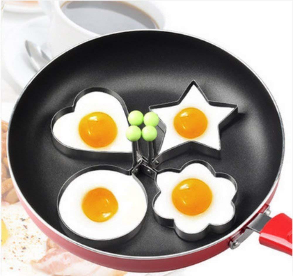 5-Piece Nonstick Egg Ring Mold Set – Stainless Steel Pancake & Breakfast Sandwich Cooker